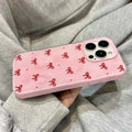 Red Bow Phone Case For IPhone 17 Air 16 15 14 13 12 11 Pro Max Girl Cover  For IPhone 16 15 14 Plus 13 12 11 Case Funda Cover