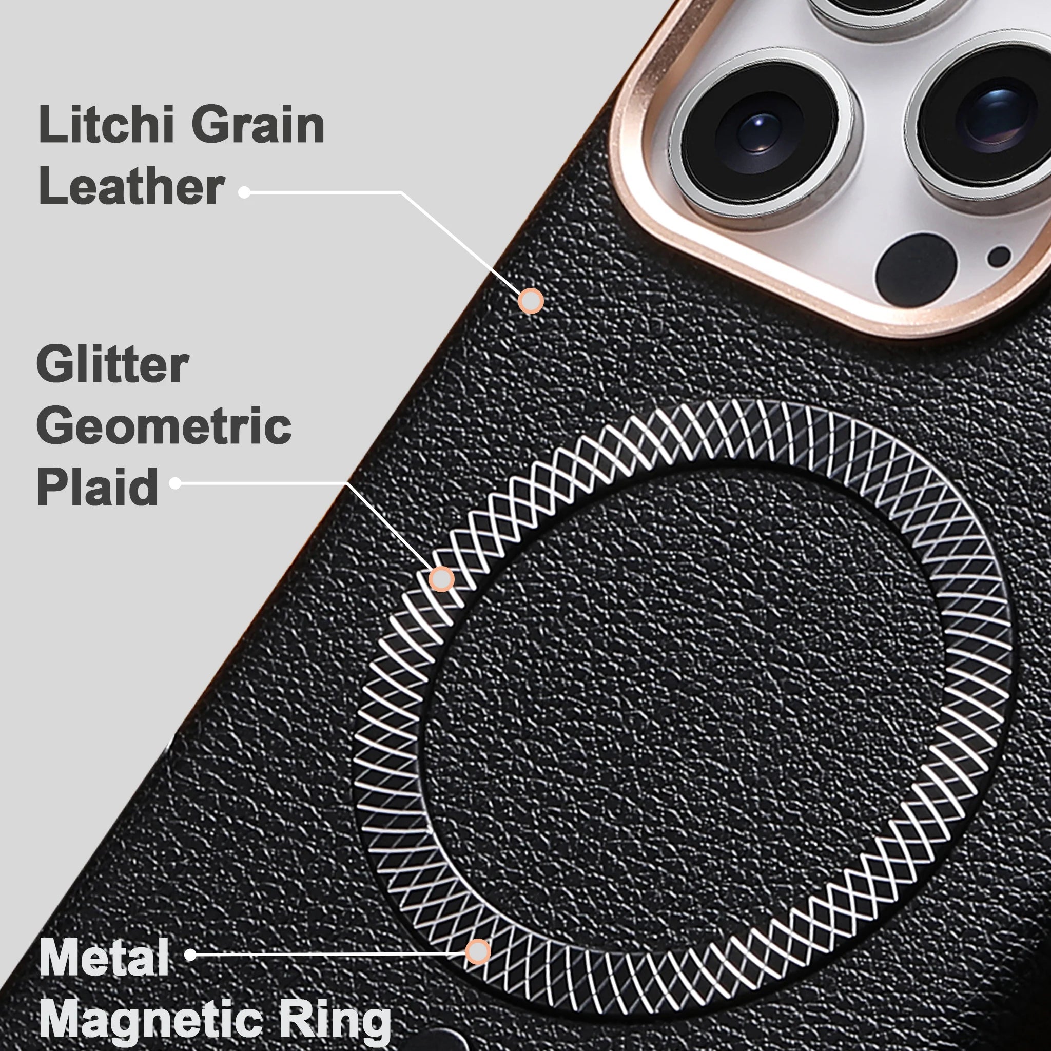 Eseble Magnetic Absorption Phone Case for iPhone 17/16/15/14/13 pro Max plus Lightweight TPU Full Coverage Anti-Fall