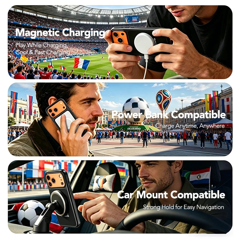 FIFA World Cup 2026 FIFA-F26C02 Magsafe Wireless Charging Phone Case For iPhone 17 Pro /iPhone 17 Pro Max Magnetic Bumper Case