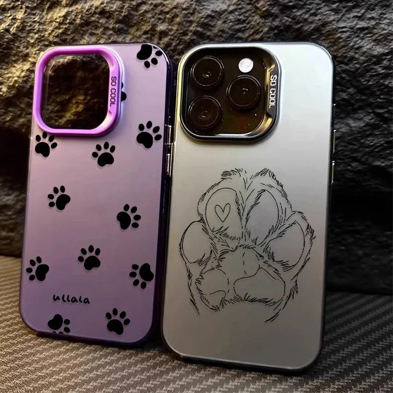 Cute Cat Dog Paw Print Case for Xiaomi 14T 13T 14 13 12T Pro 11 Lite 5G NE POCO X7 X6 X5 X3 NFC F3 F4 GT F5 F6 M5S M6 Pro Cover