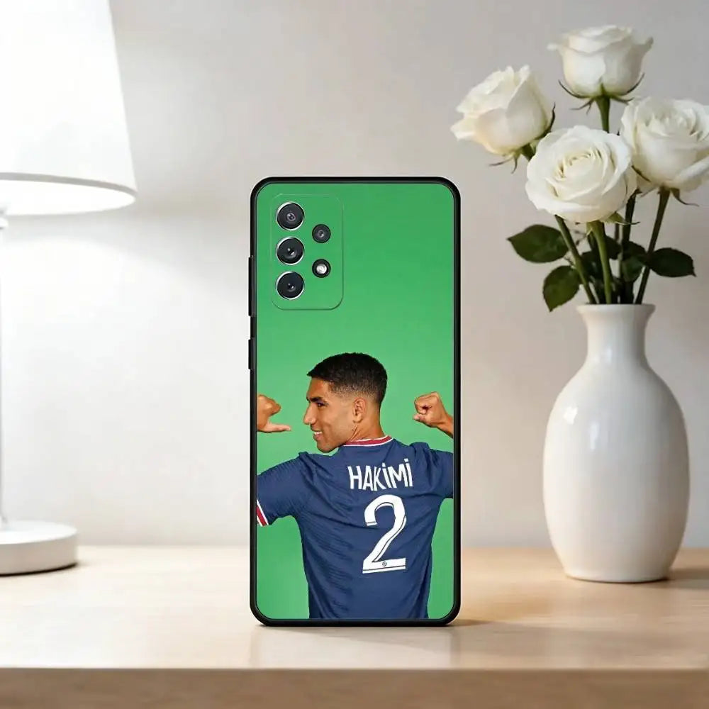 F-Football S-Sports Achraf Hakimi-I Phone Case For Samsung S25,S24,S21,S22,S23,S30,Ultra,S20,Plus,Fe,Lite,Note,10,Black Cover