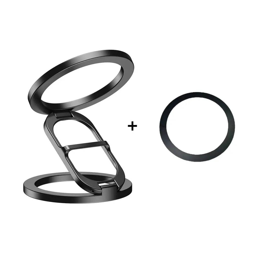 2024 Double-Sided Magnetic Phone Ring Holder for MagSafe Kickstand Magnet Grip for iPhone 15 14 13 12 Pro Android Phone Stand