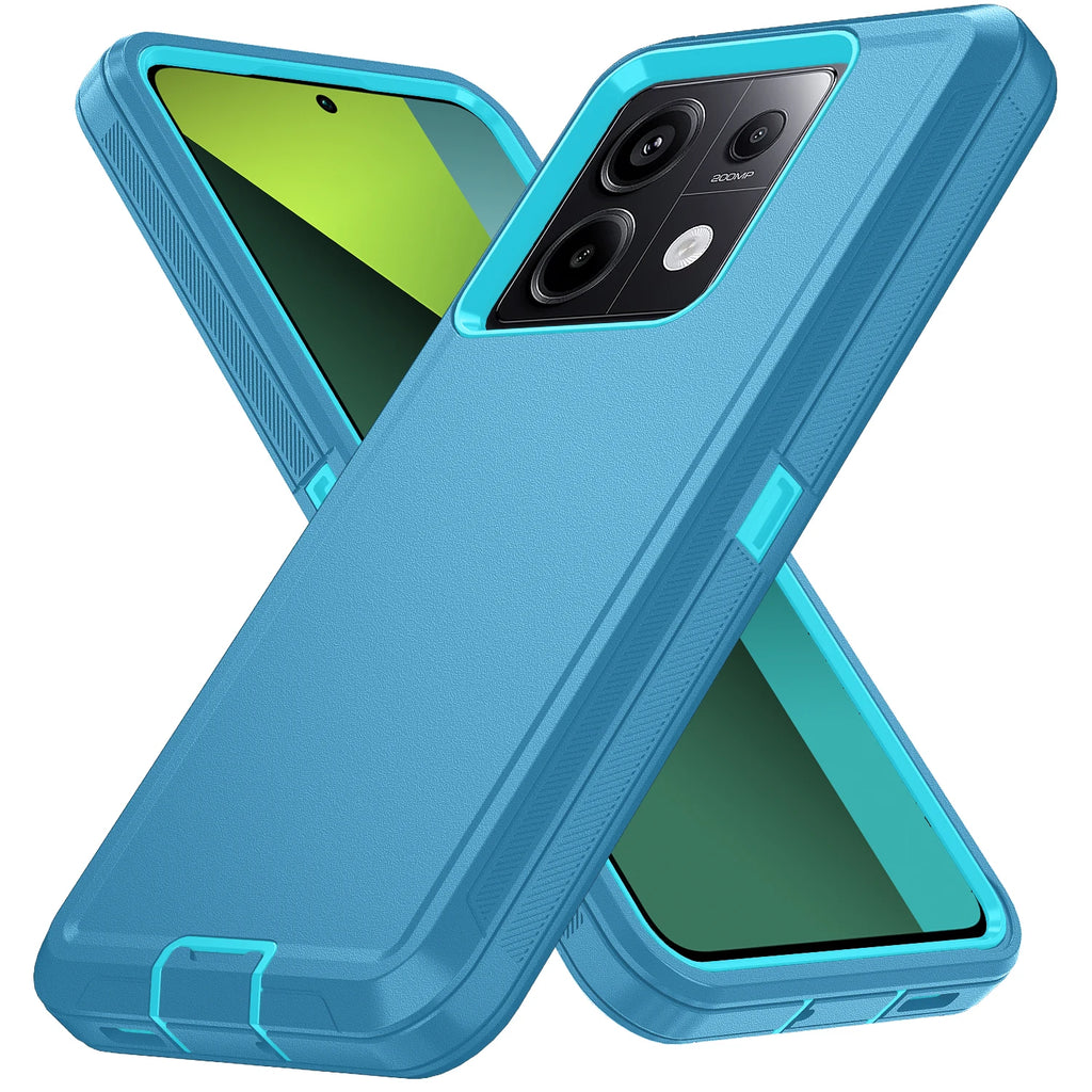 Armor Shockproof Cover For Xiaomi Poco X6 5G M6 Redmi Note 13 Pro Anti-Scratch Rugged Protective Cove For Redmi Note 13 Pro+