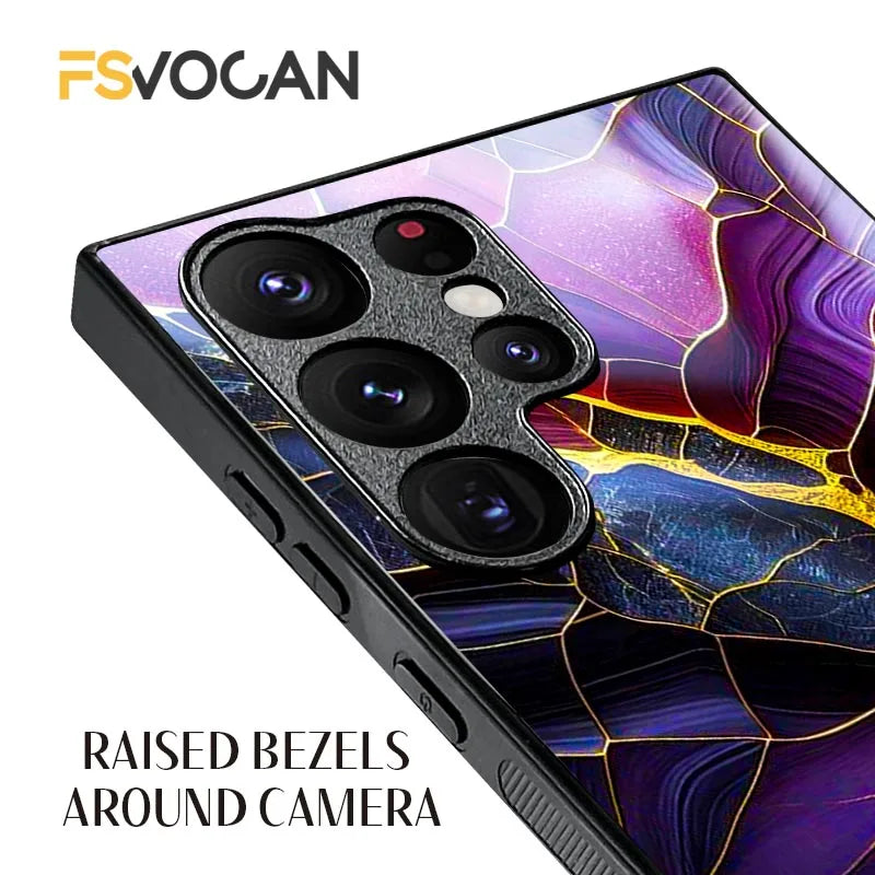 Ethereal Aureate Kintsugi Amethyst Eclogue For Samsung Galaxy S26 S25 S24 S23 S22 S21 S20 Plus Ultra A53 A32 A33 A34 A35 A55