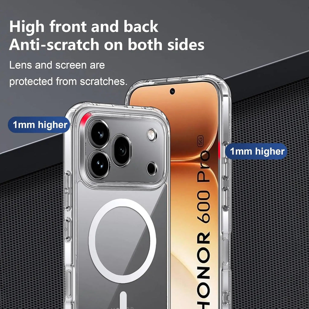 Shockproof Wireless Charging Magnetic Case For Honor 600 Pro Honor600 Honor600Pro 5G Clear Back Cover Phone Case