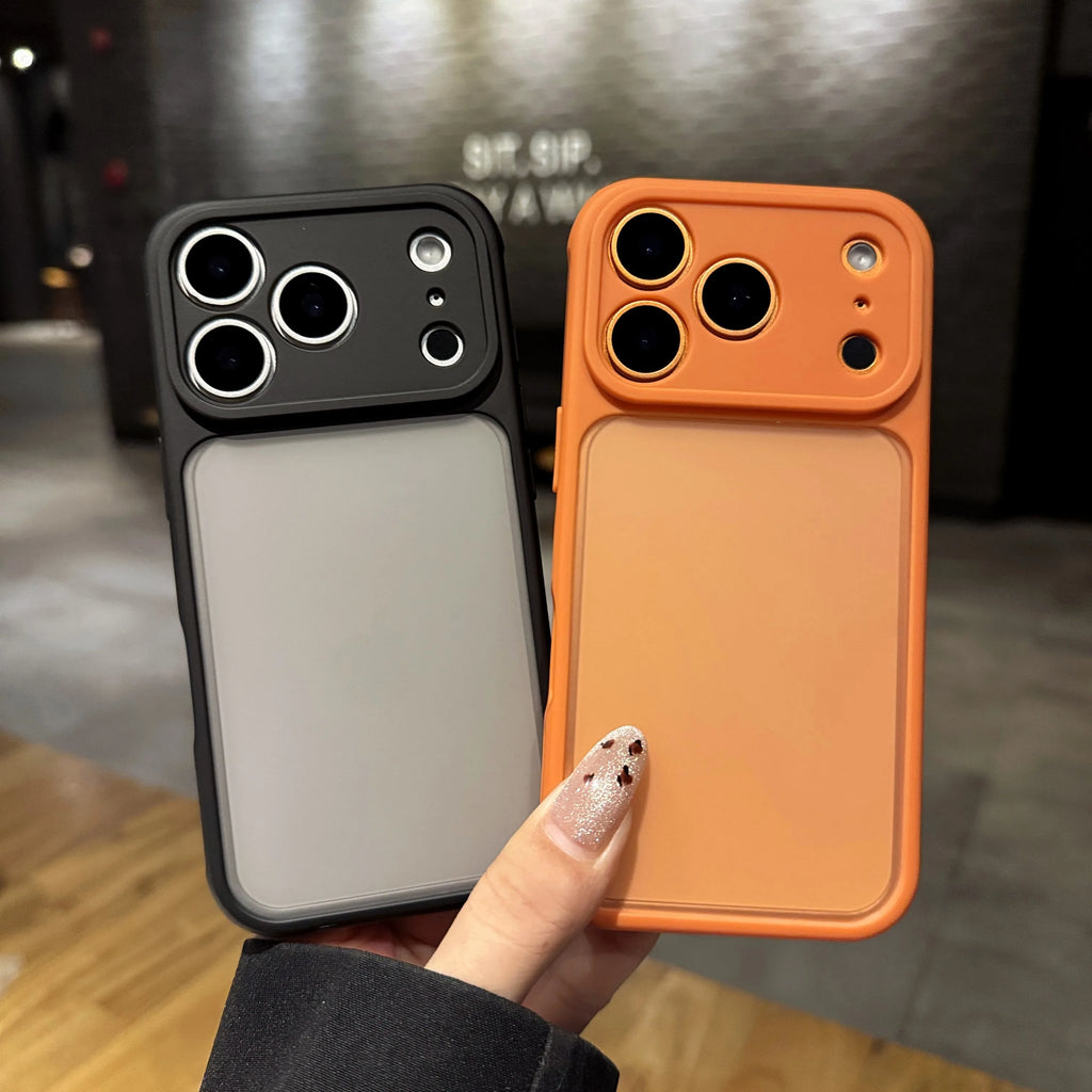 Luxury Matte Transparent Phone Case For iPhone 11 12 13 14 15 16 Pro Max 16 Plus 17 Air Shockproof Bumper Cases Cover