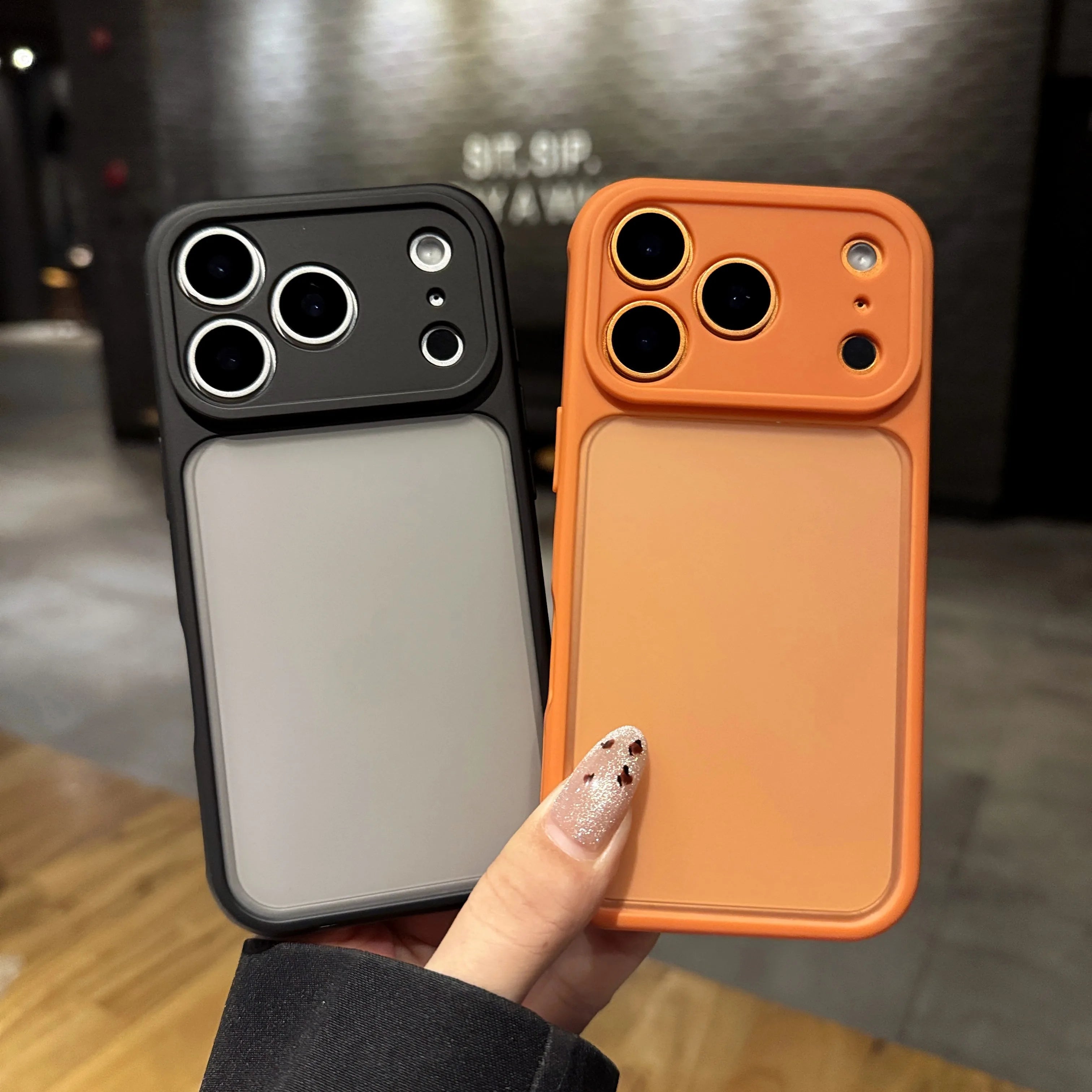 Luxury Matte Transparent Phone Case For iPhone 11 12 13 14 15 16 Pro Max 16 Plus 17 Air Shockproof Bumper Cases Cover