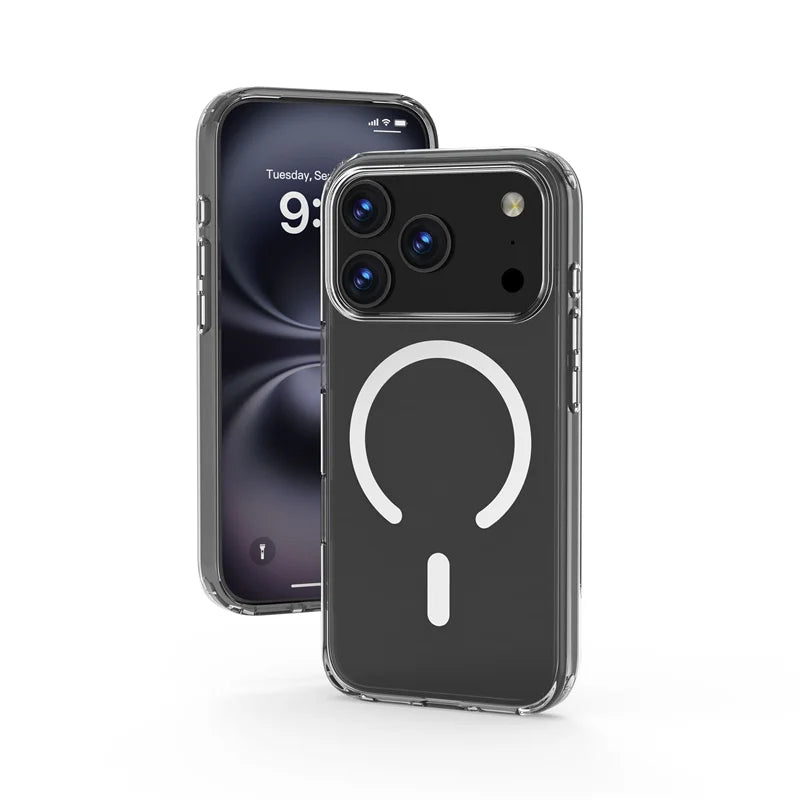 Original Touch Camera Button Clear for Magsafe Case For iPhone 17 Air 17Pro 16Pro 15 15Pro Max Wireless Charge Shockproof Cover