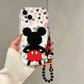 Sweet Cute Mickey Minnie Mouse Lanyard Case For Xiaomi Redmi Note 15 Pro 5G 15A 15C 15 14C 13C Note 14 13 12 Pro Plus 5G Cover