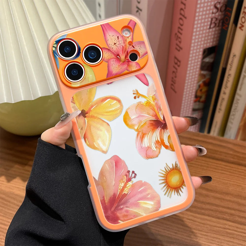 2 in 1 Jelly Pink Flower Case For iPhone 17 Pro Max Air 16 15 14 Pro Max 13 Promax Transformed Into 17 Hard Plastic Cover Fundas