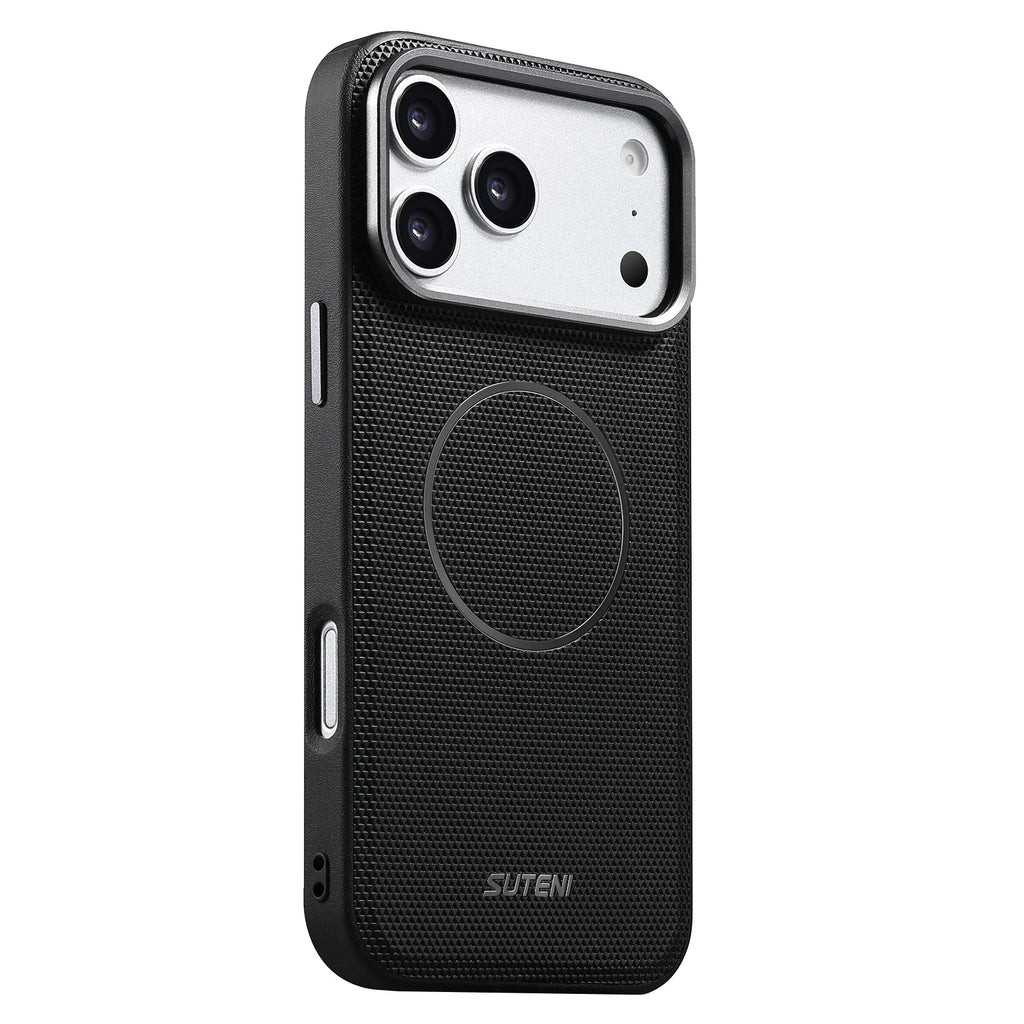 Diamond Texture Particle Magnetic Case For iPhone 17 Pro Max 16 15 14 13 For Magsafe Wireless Charging Shockproof Phone Cover