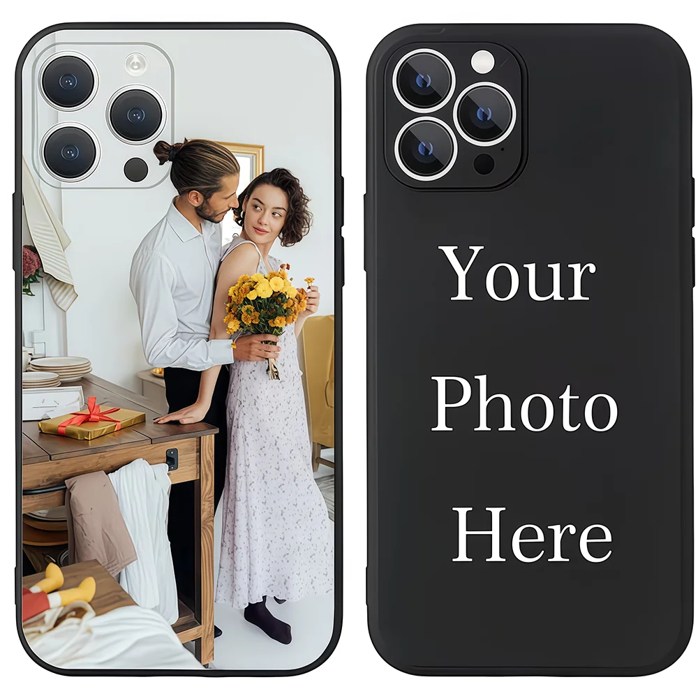 For iPhone 17 16 16E 15 14 13 12 11 Pro Max Air Mini SE 2020 2022 X XS XR 6 7 8 Plus DIY Selfie Photo Customized Case Back Cover