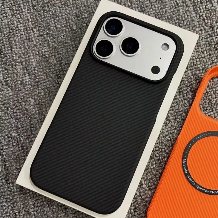 Borderless Ultra Thin Carbon Fiber Magnetic Case for iPhone 17 Air Pro Max 17Pro 17Promax For Magsafe Slim PC Frameless Funda