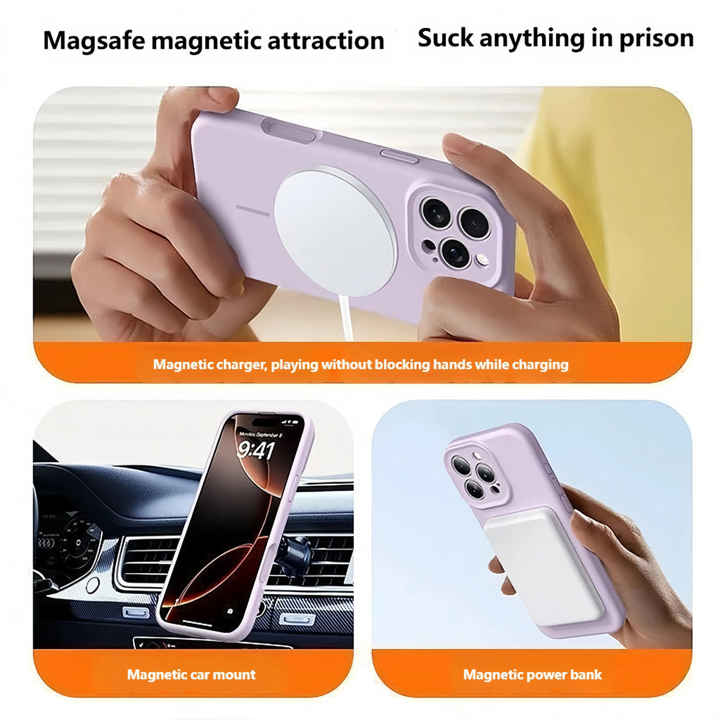 Official Liquid Silicone For Magsafe Magnetic Case For iPhone 17 Air 16 Plus 15 14 13 12 Pro Max 16E Wireless Charge Soft Cover