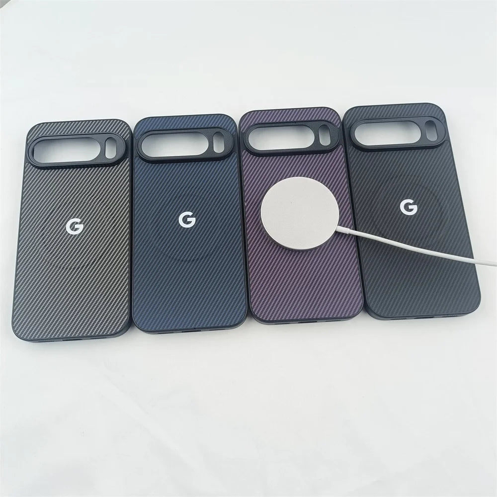Luxury Magnetic Carbon Fiber Phone Case For Google Pixel 10 10A 10ProXL 10Pro Wireless Charge Matte Protector Bumper Cover Funda