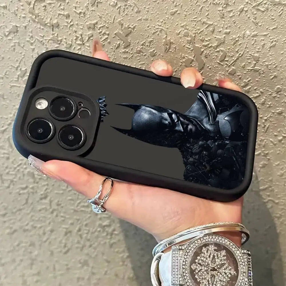 Cool B-Bat-mans For iPhone 17 Pro Max 16 15 14 13 12 11 Plus Black Soft Phone Cover