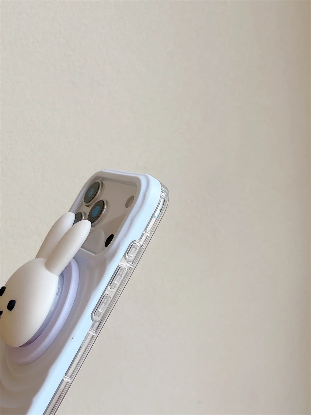 INS Simple Wave Magnetic Phone Case For iPhone 16 Pro 13 14 15 17 Pro Max Cover Rabbit For Magsafe Stand Cartoon Protective Case