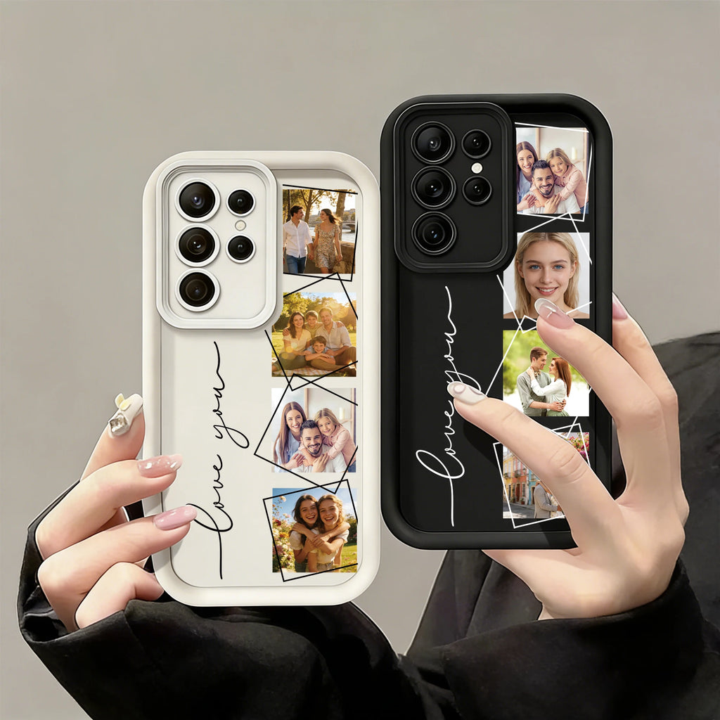 Custom Photo Family Friends Couple Pictures Soft TPU Phone Case For Samsung Galaxy S26 S25 S24 S23 S22 S21 S20 Ultra Plus FE A56