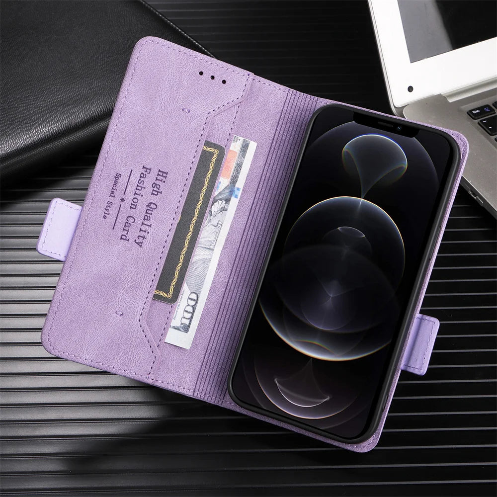 Luxury Flip Leather Slot Card Holder Wallet Phone Case For Samsung Z Fold 7 6 5 4 3 2 fold6 fold4 fold3 fold2 Shockproof Cover
