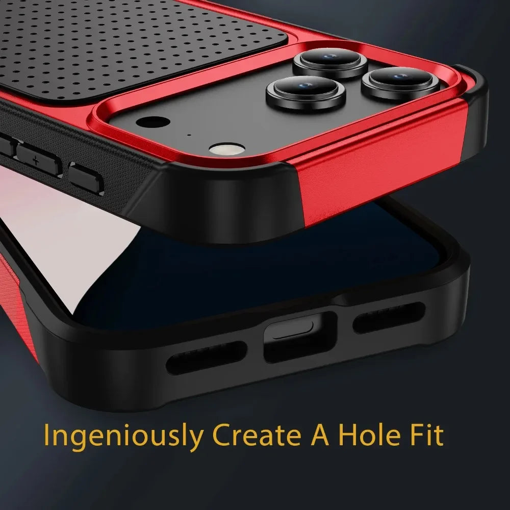 Military Grade 2IN1 Hybrid Armor Phone Case for IPhone 17 Air 16 15 14 Plus 13 12 Pro Max with Packet Box TPU+PC Anti-Drop Cover