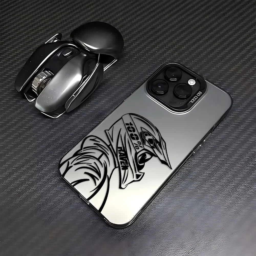 Motorcycle Rider Creative Phone Case for iPhone 17 16 15 14 13 12 11 Pro/ Max/Plus Anti-fall and Shock Protection Rear Cover