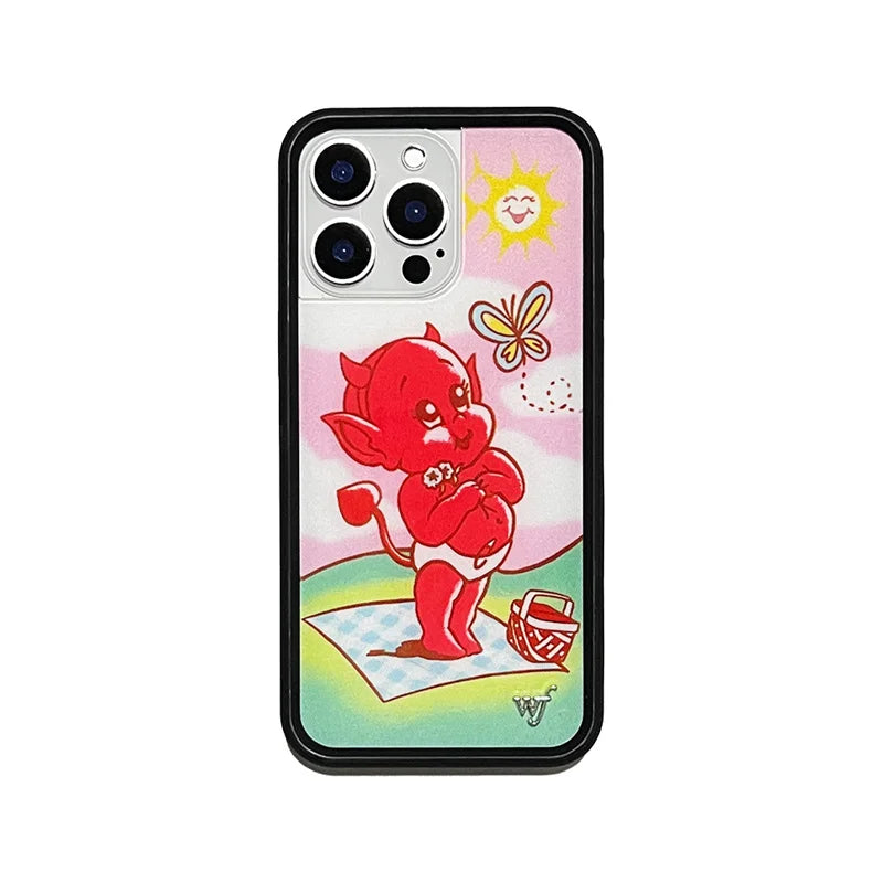 Wildflower Kensington Kiss cherub Phone Case for iPhone 17 12 13 14 15 16 Pro Max Plus Kitten Little Angel Devil lamb wf Cover﻿
