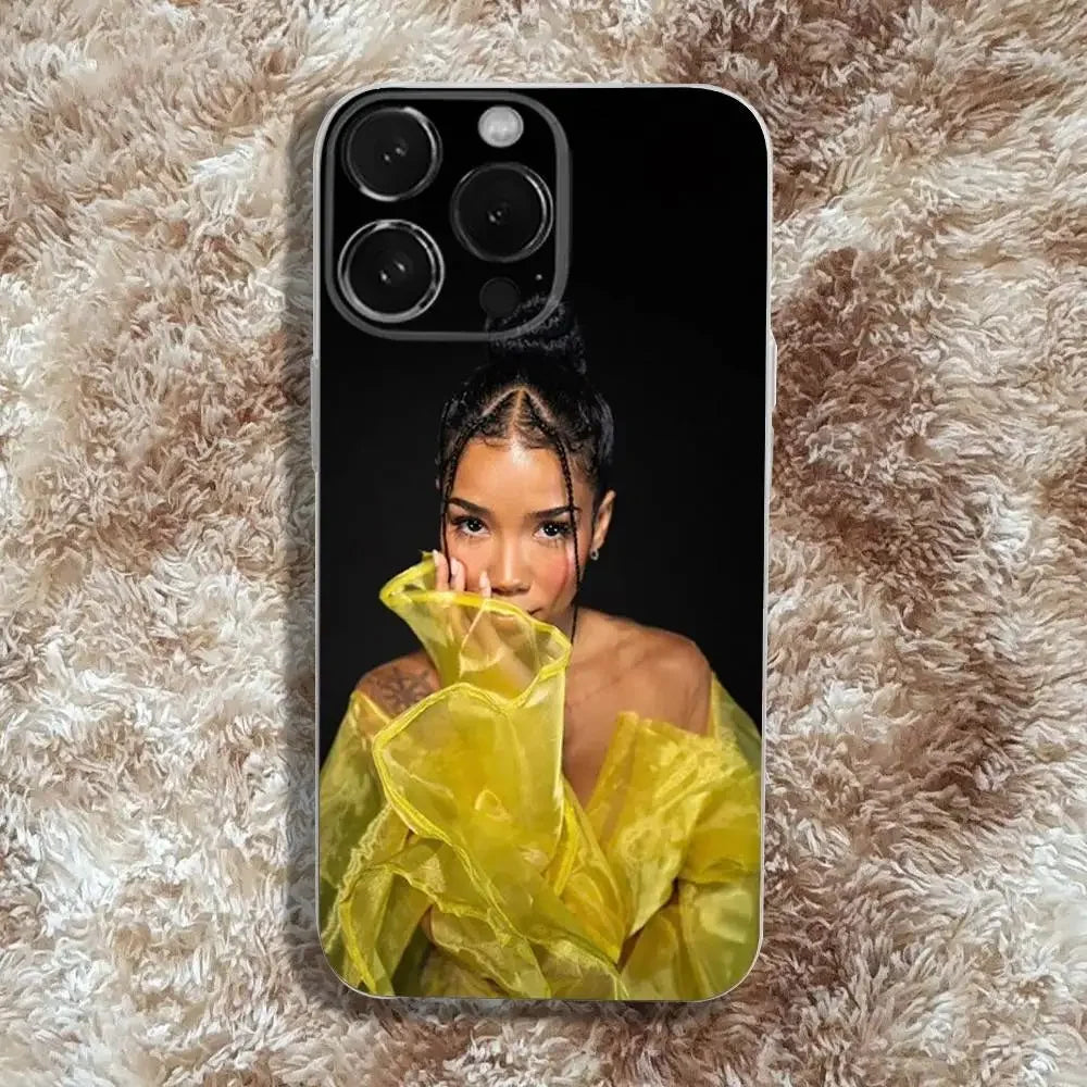 Jhene Singer Aiko Phone Case For iPhone 17,16,15,14,13,12,11 Pro,Max,Plus,X,XS,XR,SE4,E Mini Transparent Soft Cover