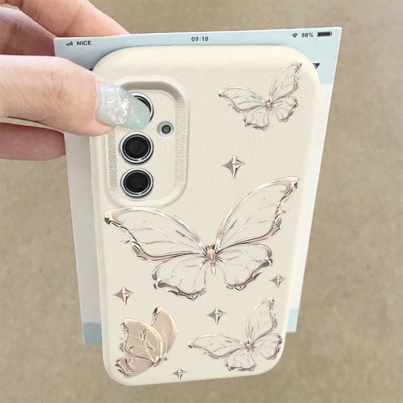 Butterfly Case For Samsung Galaxy S24 S25 Ultra S23 S22 Plus S21 FE S26 A57 A14 A15 A16 A25 A26 A34 A35 A36 A54 A55 A56 5G Capa