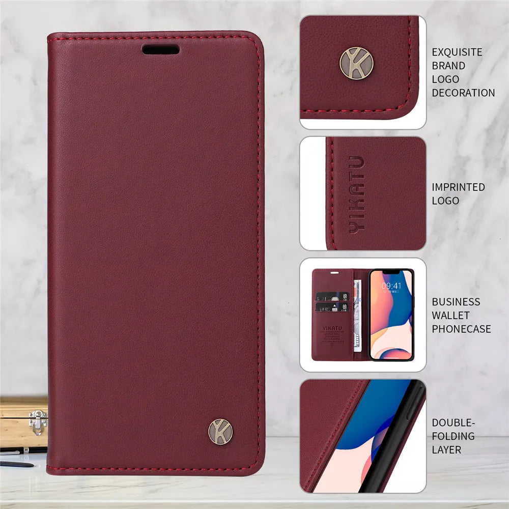 For Realme 15 Pro 5G Magnetic Leather Flip Book Funda For OPPO Realme 12 13 14 16 Pro Plus Case Realmi 16 Pro 15T 14T Cover