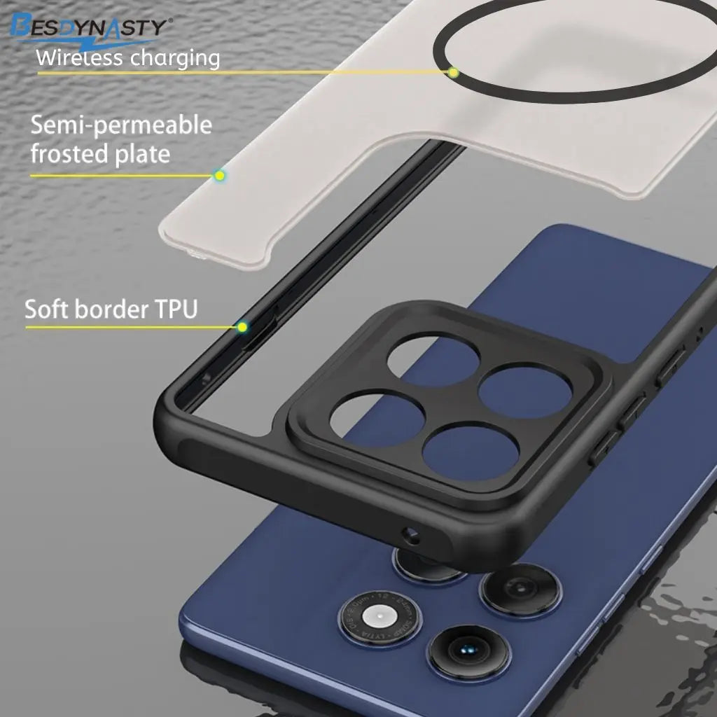Luxury Matte Shockproof For Magsafe Magnetic Case For iPhone 17 Air 17 Pro Max Wireless Charging Shockproof Hard Back Cover