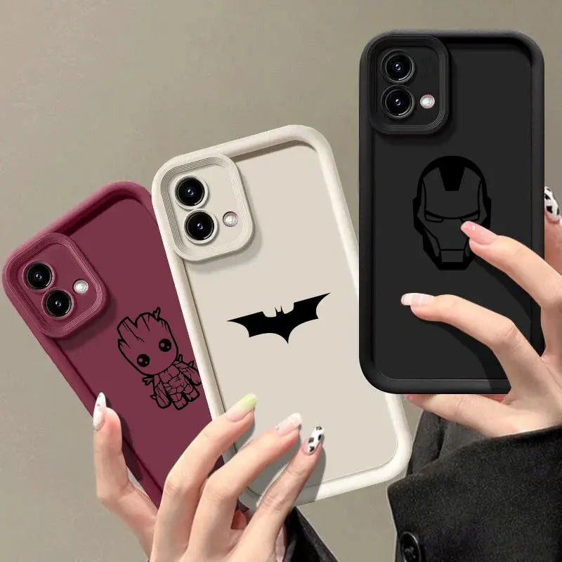 Marvel B-Batmans Ironman Case for Motorola Moto Edge 70 60 Fusion 50 Pro 40 Neo G06 G56 G86 G85 G84 G75 G56 G53 G52 G30 14 Cover