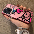 Sanrio Cartoon Hello Kitty Phone Case for iPhone 17 Pro 16 15 14 ProMax XR X XS 7 8 13 14 Pro Max 15 Plus Matte IMD Laser Cover