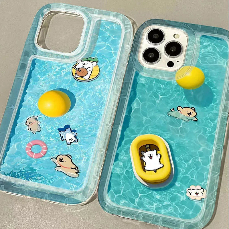 Lovely Line Dog Soft Phone Case for Samsung Galaxy S24 Ultra S23 S22 S21 FE S20 Plus Note 20 10 Pro A34 A54 A33 A53 TPU Printi
