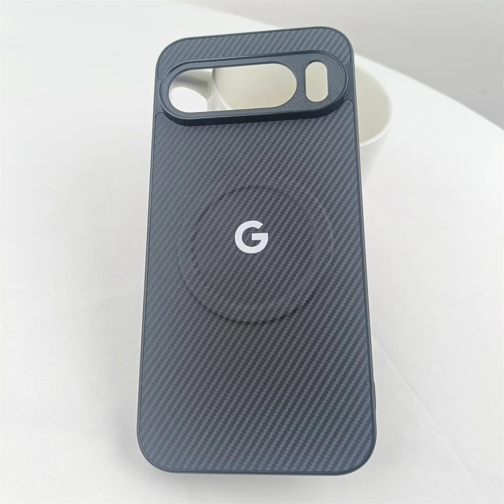 Luxury Magnetic Carbon Fiber Phone Case For Google Pixel 10 10A 10ProXL 10Pro Wireless Charge Matte Protector Bumper Cover Funda