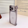 Metal Aluminum Alloy Frame Phone Case For iPhone 17 Pro 17 Pro Max Shockproof Drop-proof Protection Acrylic Transparent Cover
