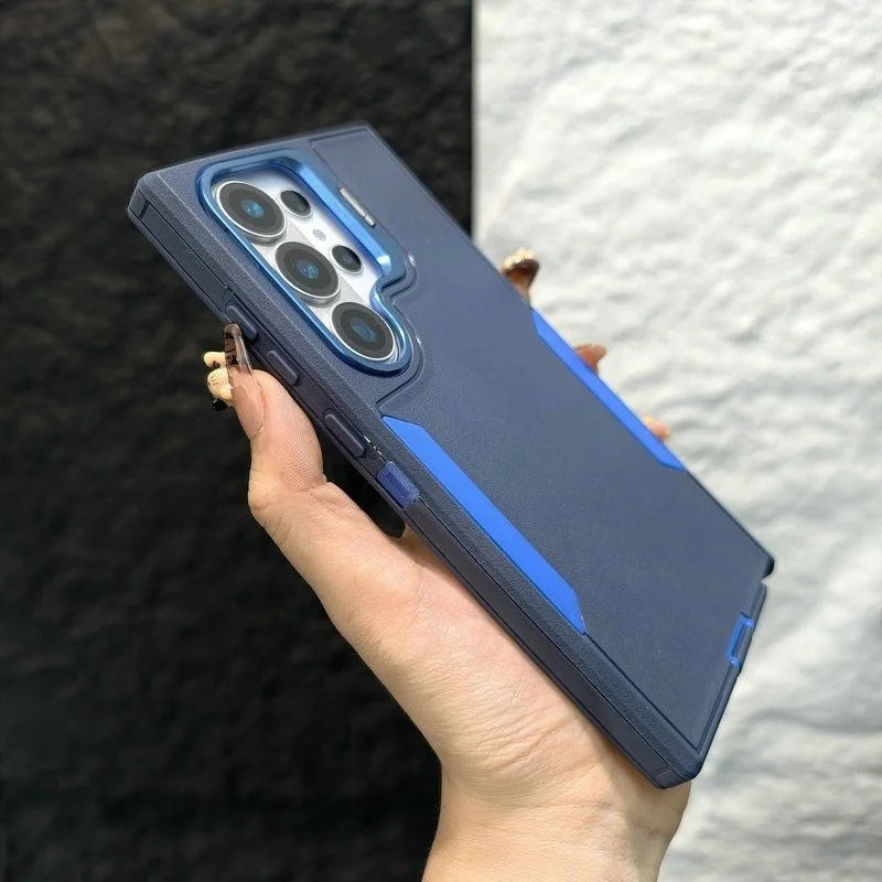 Camera Bracket Case for Samsung Galaxy S26 S22 Ultra S23 FE S24 S25 Plus A17 A57 A37 A56 A36 A55 A16 2 in 1 Stand Holder Cover