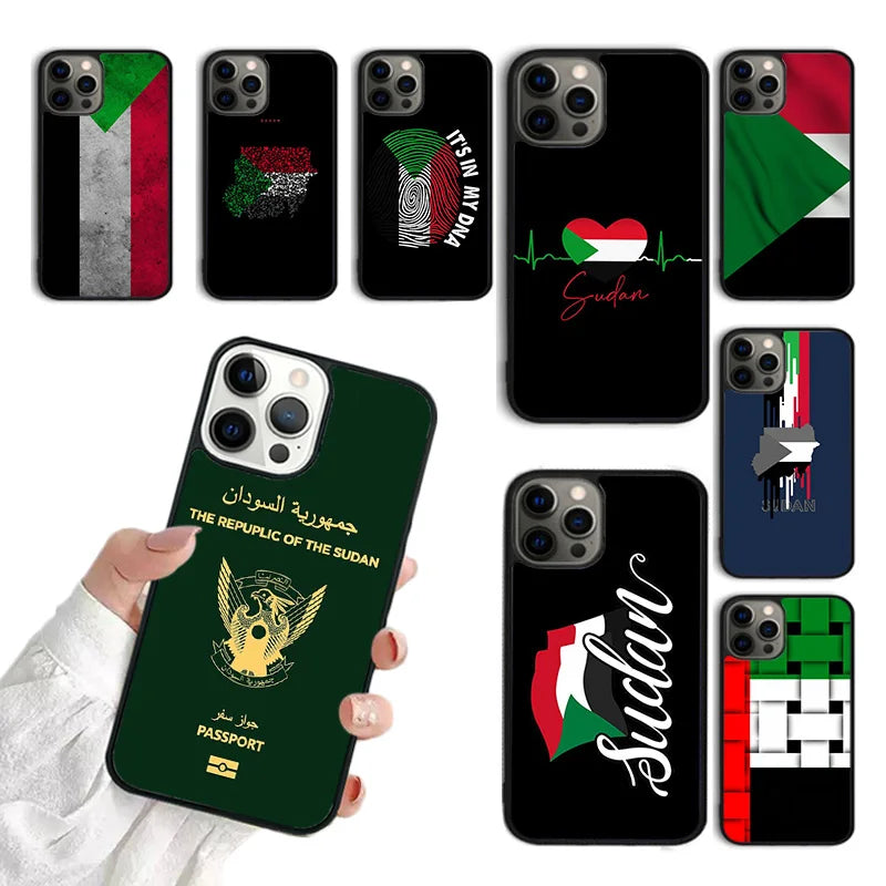 Sudan Flag Phone Case For iPhone 17 Air 15 16 11 12 13 14 Pro Max Cover For iPhone 17 Air Max Plus coque Fundas Shell