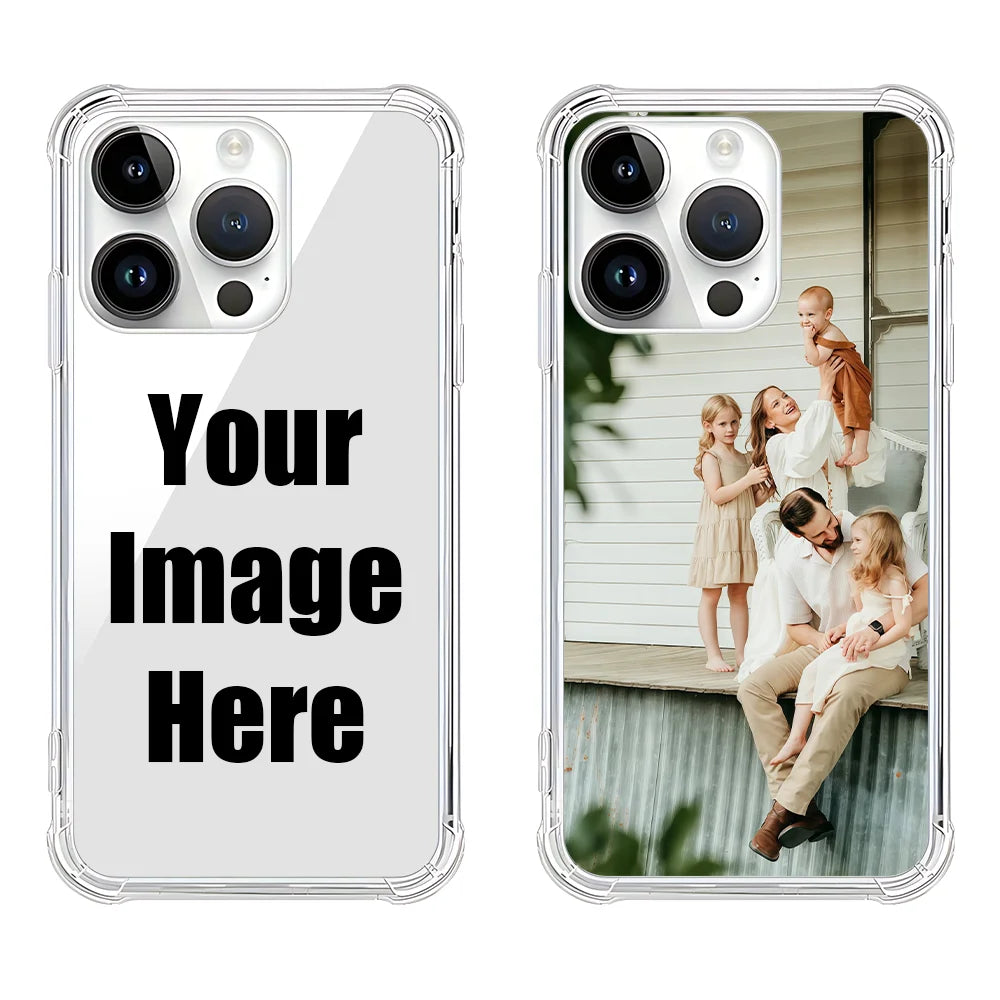 Customized DIY Photo Case For iPhone 17 16 15 14 13 12 11 Pro Max Mini SE 2020 2022 XS XR 6 7 8 Plus 16E Air TPU Soft Back Cover