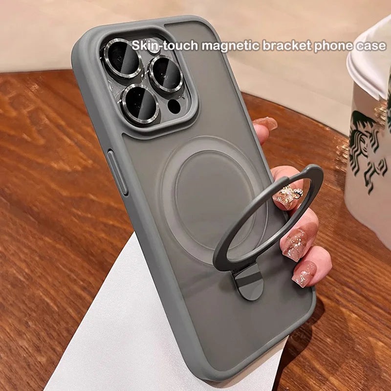 Luxury desert gold Magsafe Wireless Charging case for iphone 16 15 14 13 12 11 pro max plus 16e Magnetic Camera Protection Cover