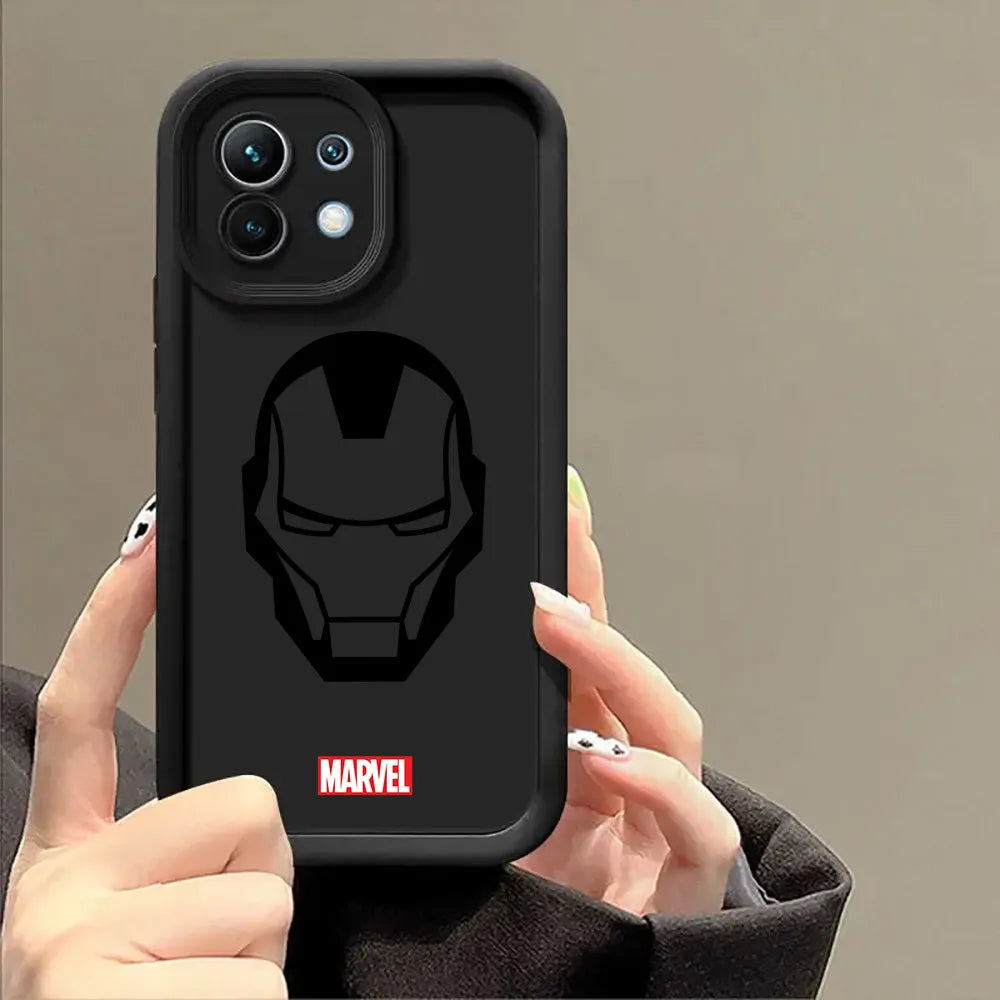 Marvel Line Ironman Spiderman Art Phone Case for Xiaomi Mi13T 14 14T 15 15T Pro 17 Ultra Poco M7 M8 F8 F7 X6 X7 X8 Pro Max Cover