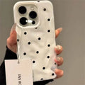 Simple Solid Color Polka Dot Phone Case For iPhone 17 16 15 14 13 12 11 Pro Max Plus 17Air Shockproof Anti-fall Protective Cover