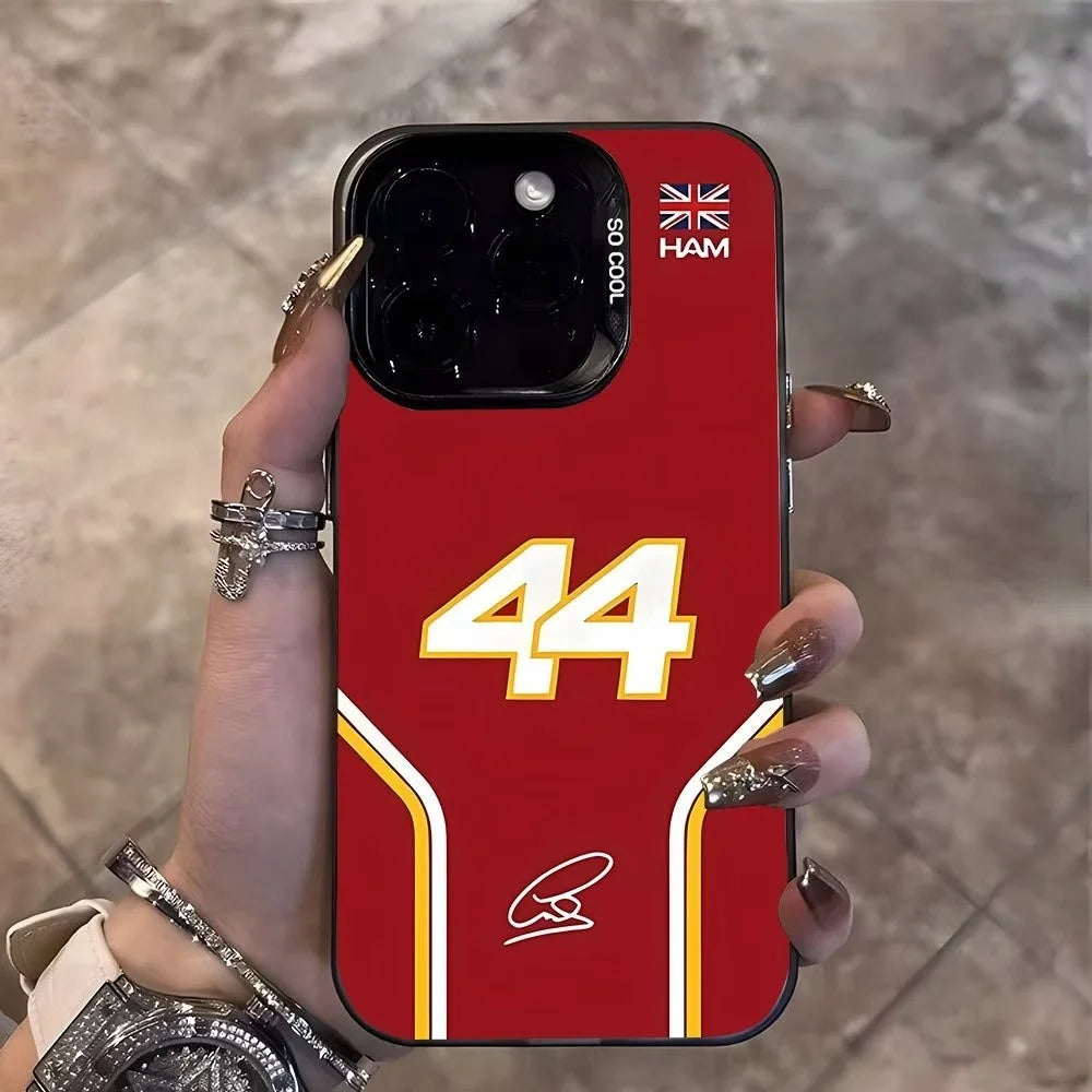 44 L-Lewis Pattern Phone Case For iPhone 17 16 15 14 13 12 11 Pro Xs Max Mini 8 7 Plus XR Air 17e 16e X Acrylic Anti-Drop Cover