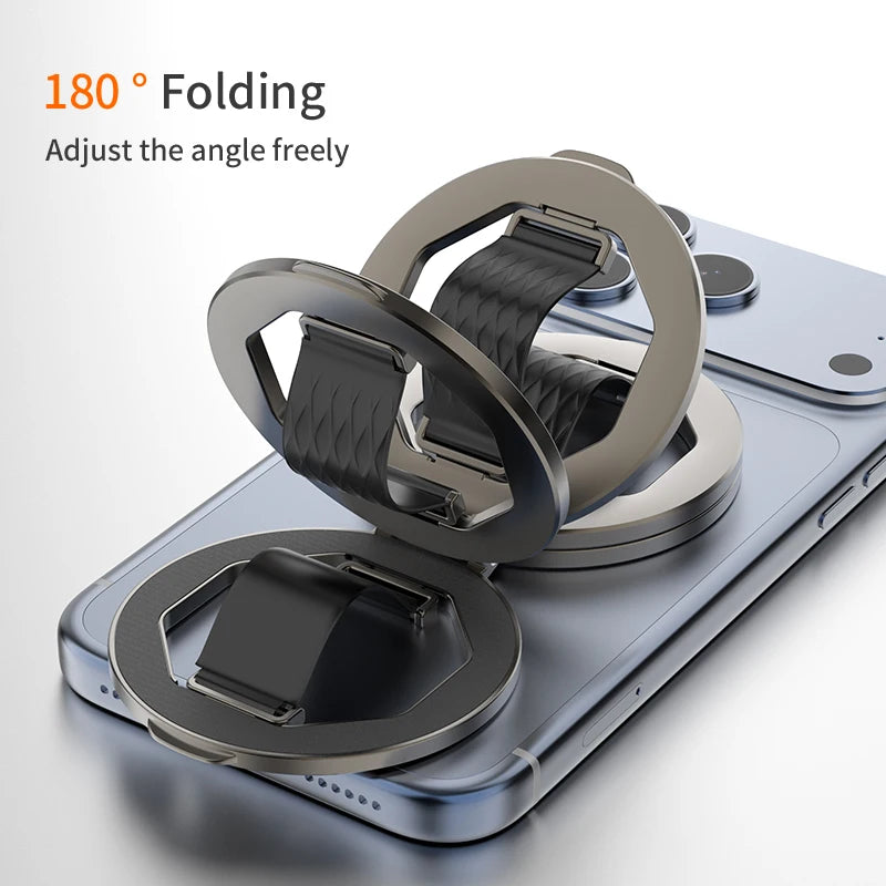 Desktop Phone Strong Magnetic Stand for Magsafe Folding Portable Finger Ring Magnet Support for iPhone Samsung Cellphone Holder