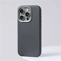 Luxury Diamonds Texture For Magsafe Leather Case For iPhone 17 13 14 15 16 Pro Max Alloy Len Wireless Charge Back Cover