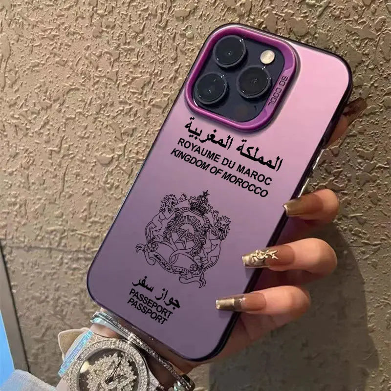 Morocco Flag Passport Lion Coque For Apple iPhone 17 Air 16e 16 14 15 13 11 Pro Max Plus 12 17 Pro Shockproof Case Phone Cover