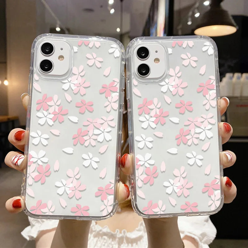 Fashion Blue Flower Florals Phone Case For Samsung S25 Ultra Case Samsung S24 S23 S22 Ultra S 25 Plus S20 S21 S23 FE Cases Cover