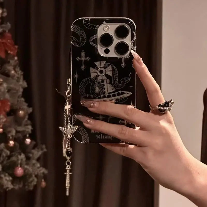 Hollowed out wings Phone Case For iPhone 16 16E 15 Pro Max 14 11 13 Mini 12 XR 8 7 6 6S Plus X XS  Cover