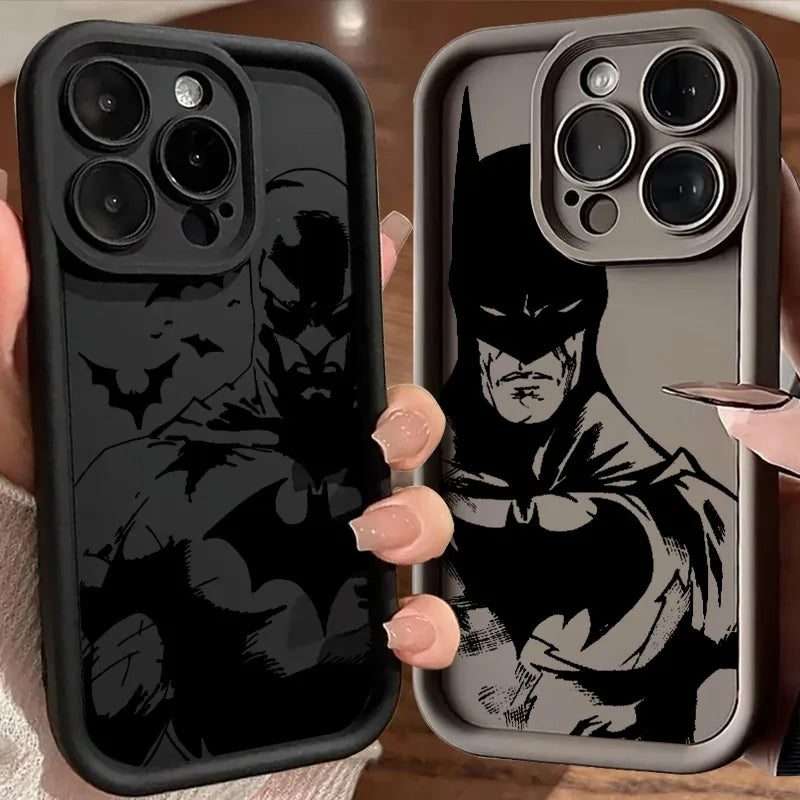 The B-Batmans Art Phone Case For iPhone 17E 11 12 13 14 15 16 17 Pro Max Fundas 17 Air 15 Plus 16e 13 Mini Silicone Back Cover