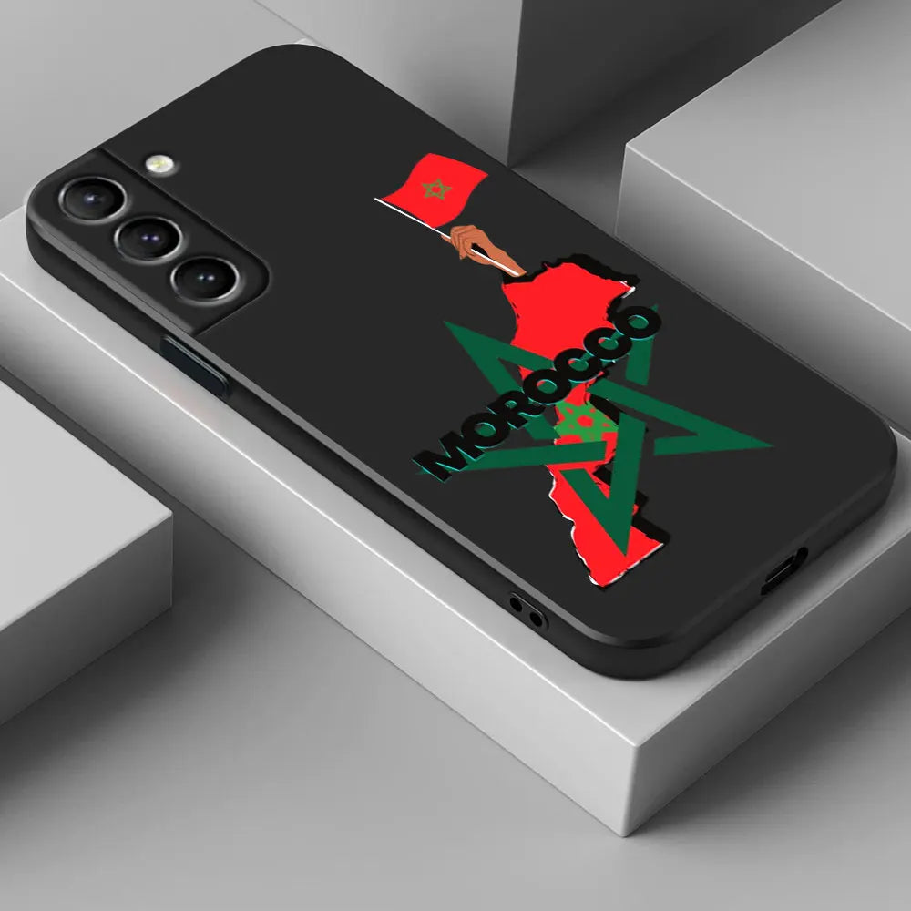 Morocco Flag Passport Coat Phone Case For Samsung Galaxy S26 Ultra Cases S25 FE S24 S23 S21 Ultra S20 S24 FE S22 S26 Plus Cover