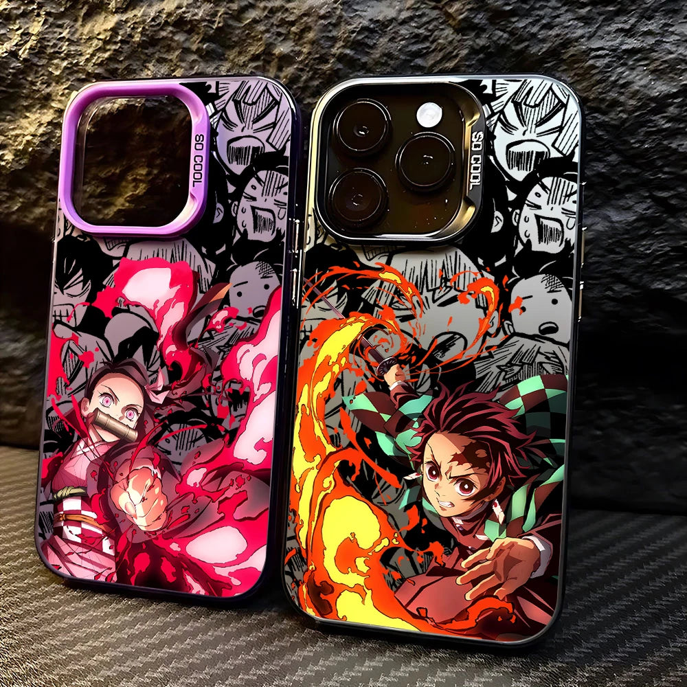 Anime D-Demons Slayers Phone Case for IPhone 16e 16 15 14 13 12 11 Mini Pro Max X XR XSMAX 8 7 Plus Anti Fall Matte Back Cover